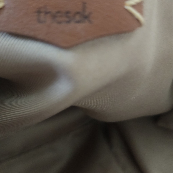 The Sak Huntley Leather Laser Cut Cream Xl Tote Bag - Picture 5 of 11